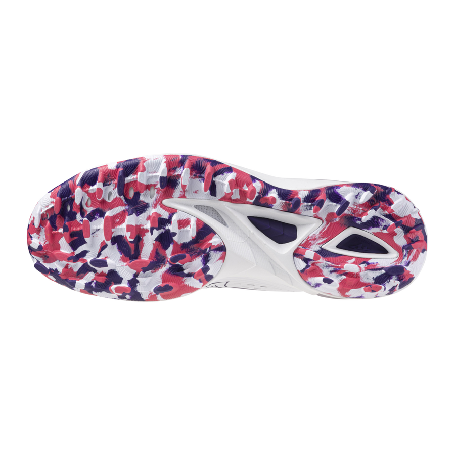 Mizuno WAVE LEOPARDUS White/VioletIndigo/CamelliaRos